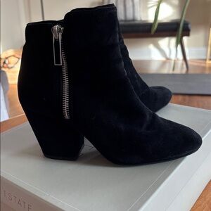 Black Kid suede size 7 Booties - 1. State